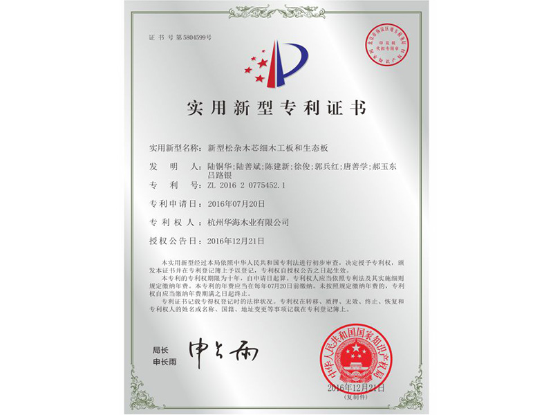 專利證書(shū)